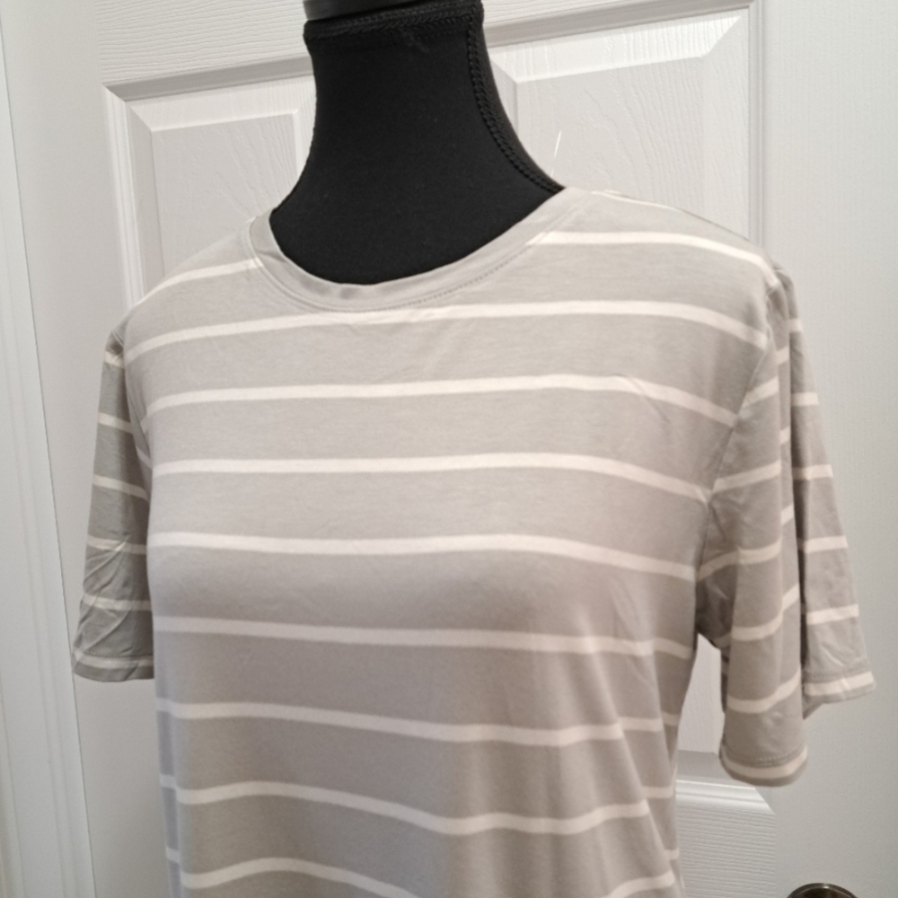 BCBGeneration TShirt Dresses 1 Solid Blue & 1 Grey/White Striped Women's medium - Picture 7 of 16